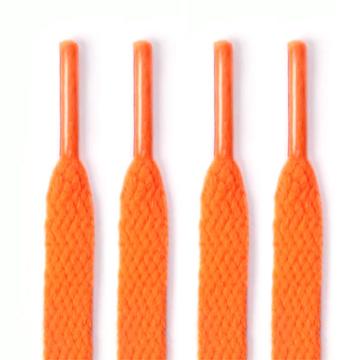 Flat Laces in Polyester - 120cm - Fluorescent Orange