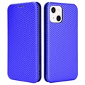 iPhone 13 Mini Flip Futrola - Carbon Fiber - Plava
