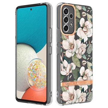 Flower Series Samsung Galaxy A53 5G TPU Maska - Zelena Gardenija