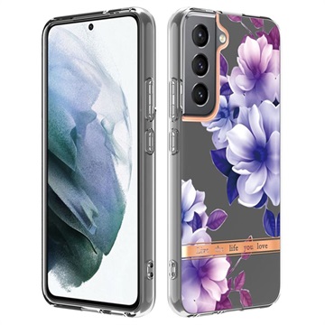 Flower Series Samsung Galaxy S22 5G TPU Maska - Ljubičasta Begonija