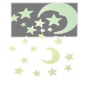 Glow In The Dark Moon and Stars Wall Stickers - 60 Pcs.