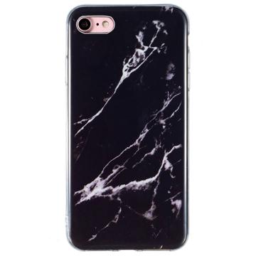 Marble Pattern IMD Model iPhone 7/8/SE (2020)/SE (2022) TPU Maska - Crna