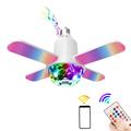 Four-Leaf RGB Ceiling Lamp with Bluetooth Speaker & Remote - E27