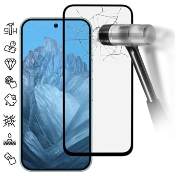 Google Pixel 9/9 Pro Full Cover Zaštitno Kaljeno Staklo - 9H - Crne Ivice