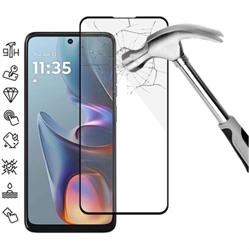 Motorola Moto E15 Full Cover Zaštitno Kaljeno Staklo - 9H - Crne Ivice