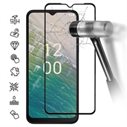 Nokia C32 Full Cover Zaštitno Kaljeno Staklo - 9H - Crne Ivice