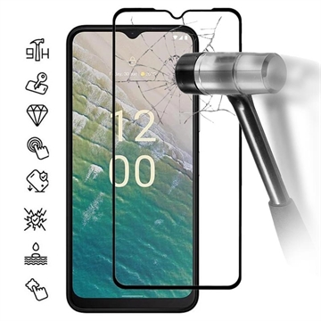 Nokia C32 Full Cover Zaštitno Kaljeno Staklo - 9H - Crne Ivice