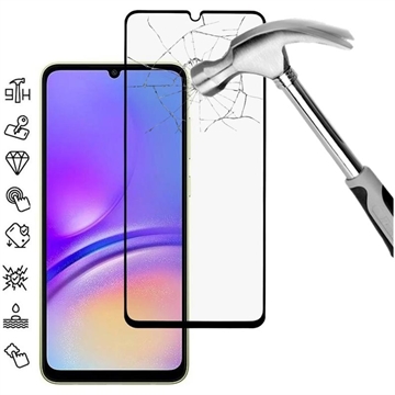 Samsung Galaxy A06 Full Cover Zaštitno Kaljeno Staklo - 9H - Crne Ivice