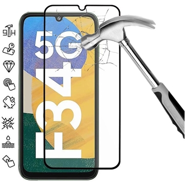 Samsung Galaxy F34 Full Cover Zaštitno Kaljeno Staklo - 9H - Crne Ivice
