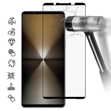 Sony Xperia 1 VI Full Cover Zaštitno Kaljeno Staklo - 9H - Crne Ivice