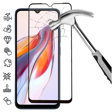 Xiaomi Redmi 12C Full Cover Zaštitno Kaljeno Staklo - 9H - Crne Ivice