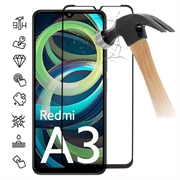 Xiaomi Redmi A3 Full Cover Zaštitno Kaljeno Staklo - 9H - Crne Ivice