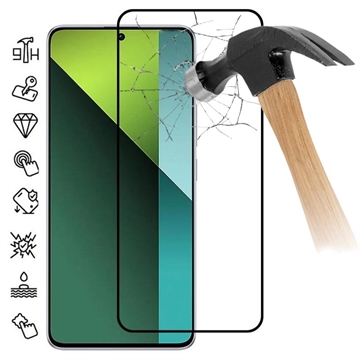 Xiaomi Redmi Note 13 Pro+ Full Cover Zaštitno Kaljeno Staklo - 9H - Crne Ivice