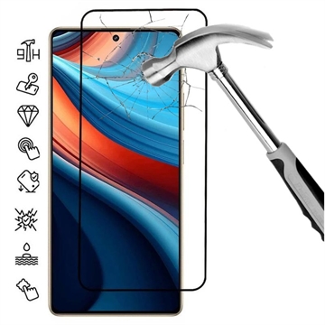 Xiaomi Redmi Note 13R Pro Full Cover Zaštitno Kaljeno Staklo - 9H - Crne Ivice