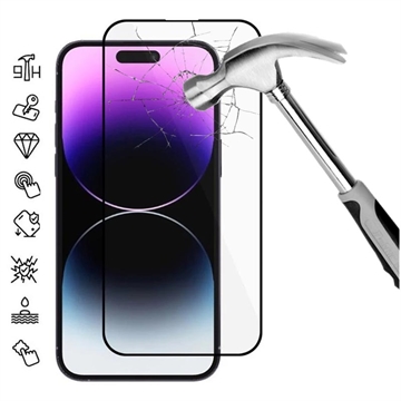 iPhone 16 Pro Max Full Cover Zaštitno Kaljeno Staklo - 9H - Crne Ivice