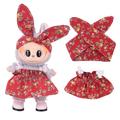 Garden-Party Dress & Headband Set for Labubu Mini Figure 17cm