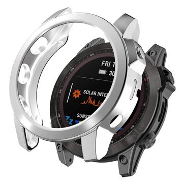 Garmin Fenix 7X/7X Solar Elektroplatirana TPU Maska - Srebrna