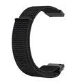 Garmin Forerunner 265S/255S/venu 2S Nylon Strap with Velcro Closure - Black