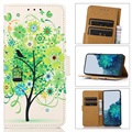 Glam Serija Novčanik-Futrola za Samsung Galaxy A53 5G - Cvetno Drvo / Zeleno