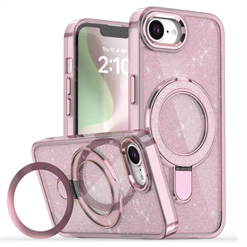 iPhone 16e Glitter Hybrid Case with Kickstand - MagSafe Compatible