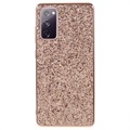 Glitter Series Samsung Galaxy S20 FE Hybrid Maska - Zlatno Roze
