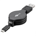 Goobay Uvlačivi USB 2.0 / USB 3.1 Tip-C Kabl - Crni