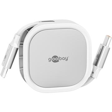 Goobay Retractable USB-C Cable - 1m, 15W