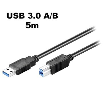 Goobay SuperSpeed USB 3.0 Tip-A / USB 3.0 Tip-B Kabl - 5m