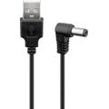 Goobay USB Cable with Power Plug 5.5x2.1mm - 1.5m - Black