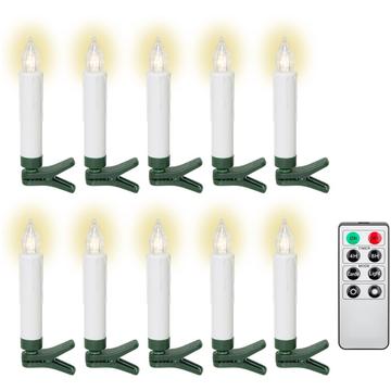 Goobay Wireless LED Christmas Tree Candles - 10 Pcs. - Warm White