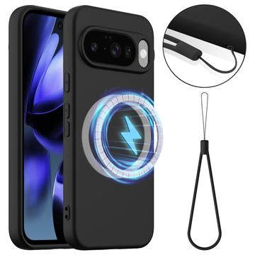 Google Pixel 10 Maska od Tečnog Silikona - Kompatibilna sa MagSafe - Crna