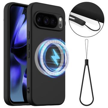 Google Pixel 10 Pro Maska od Tečnog Silikona - Kompatibilna sa MagSafe - Crna