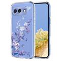 Google Pixel 10a Floral Pattern TPU Case - Purple