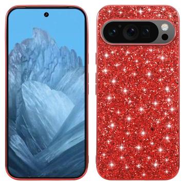 Google Pixel 9/9 Pro Glitter Series Hibridna Maska - Crvena