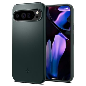 Google Pixel 9 Pro XL Spigen Thin Fit Hibridna Maska - Tamnozelena