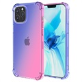 iPhone 14 Pro Max Gradijent TPU Maska Otporna na Udarce - Plava / Roze