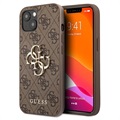 Guess 4G Big Metal Logo iPhone 13 Hibridna Maska - Braon