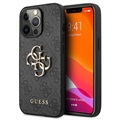 Guess 4G Big Metal Logo iPhone 13 Pro Max Hibridna Maska - Crna