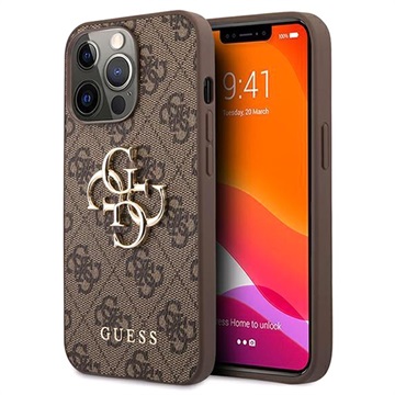 Guess 4G Big Metal Logo iPhone 13 Pro Max Hibridna Maska - Braon