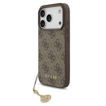 iPhone 17 Pro Guess 4G Charm Hybrid Case - MagSafe Compatible - Brown