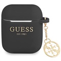 Guess 4G Charm AirPods / AirPods 2 Silikonsko Kućište - Crno
