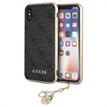 Guess 4G Charms Collection iPhone X/XS Hibridna Maska - Siva