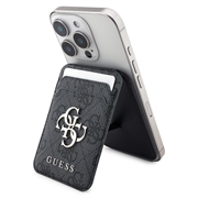 Guess 4G Metal Logo Card Holder with Stand - MagSafe Compatible - Black