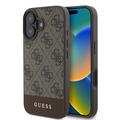 iPhone 16 Guess 4G Stripe Hybrid Case - Brown