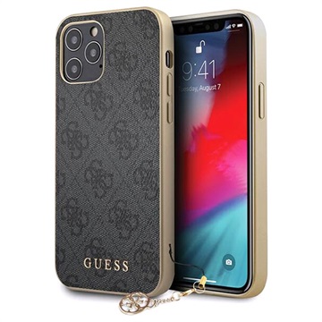 Guess Charms Collection 4G iPhone 12/12 Pro Zaštitna Maska - Siva