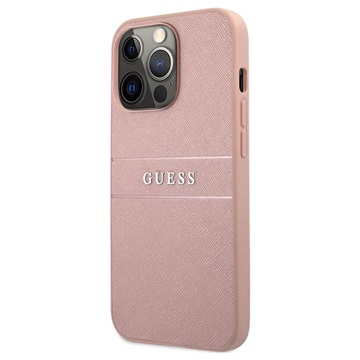Guess Saffiano iPhone 13 Pro Max Hybrid Maska - Roze