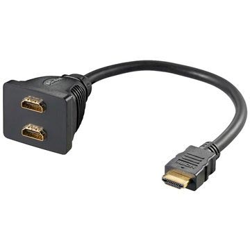 HDMI / 2x HDMI Adapter sa Pozlaćenim Kontaktima - 10cm