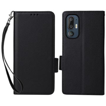 HTC U24 Pro Wallet Case Magnetic Closure - Black