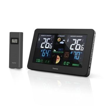 Hama Premium Weather Station with USB Port - Black