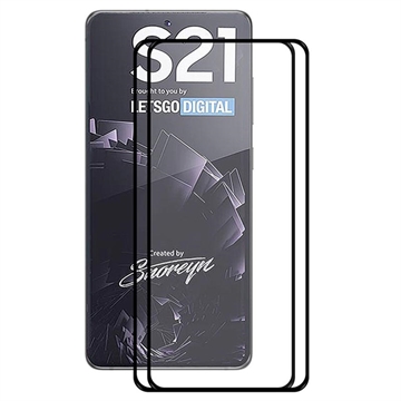 Samsung Galaxy S21 5G Hat Prince Full Size Zaštitno Kaljeno Staklo - 9H - 2 Kom. - Crne Ivice